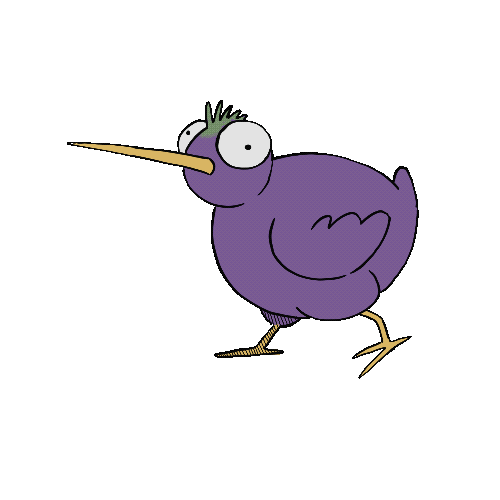 Un beau kiwi qui marche...